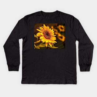 Sunflowers in bloom -Sleepy Bee Kids Long Sleeve T-Shirt